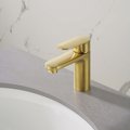 Смеситель для раковины Aquatek Ника, без донного клапана, золото шлифованное AQ1810BG