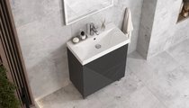 Тумба с раковиной Velvex Edge 700-0-2 (9696) напольная, графит tn.EDG.9696.70.2Y графит + 9696-70
