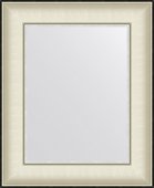 Зеркало Evoform Definite 44x54, в багетной раме, белая кожа с хромом 78мм BY 7636