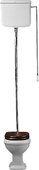 Труба высокая для бачка Simas, с механизмом слива, с ручкой смыва, хром R01cr