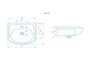Умывальник для мебели Санта Уют Kirovit 460x350, санфаянс, белый Уют45
