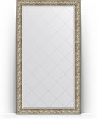 Зеркало Evoform Exclusive-G Floor 1150x2050 пристенное напольное, с гравировкой, в багетной раме 106мм, барокко серебро BY 6374