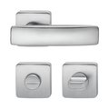 Ручка дверная Colombo Bold, 52x52, хром матовый PT11RSB cromat