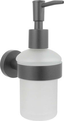 Дозатор жидкого мыла Aquatek Вега, настенный, оружейная сталь AQ4005BGM