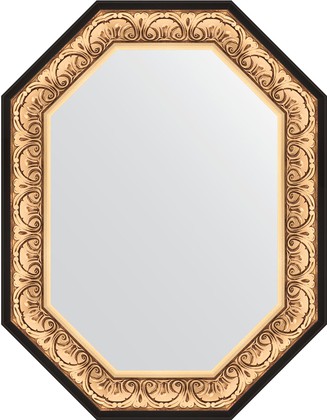 Зеркало Evoform Polygon 700x900 в багетной раме 106мм, барокко золото BY 7243