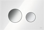 Кнопка управления TECE loop, система двойного смыва, стекло белое, клавиши хром глянцевый 9240660