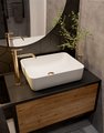Смеситель для раковины AQUAme Siena, высокий, глянцевое золото AQM6214GG