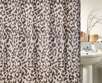 Штора для ванной Spirella Masaimara, 180x200см, текстиль, коричневый леопард 1017077