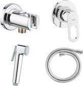 Смеситель с гигиеническим душем Grohe BauLoop встраиваемый, хром 129189