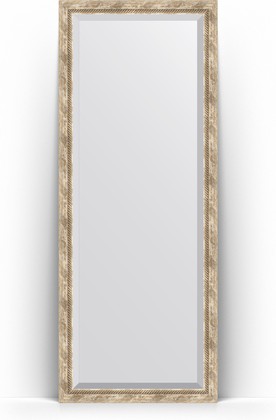 Зеркало Evoform Exclusive Floor 780x1980 пристенное напольное, с фацетом, в багетной раме 70мм, прованс с плетением BY 6104