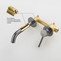 Смеситель для раковины настенный Aquatek Европа внешняя и скрытая часть, оружейная сталь AQ1313BGM