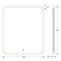 Зеркало с матированием и LED-подсветкой Defesto, 23W, 60x70см, ИК-выключатель, тёплый белый свет DF 3816R