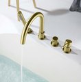 Смеситель на борт ванны Aquatek Европа, на 4 отв., шлифованное золото AQ1348BG