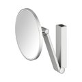 Косметическое зеркало Keuco iLook_move, подсветка, круглое, выключатель, увеличение х5, нержавеющая сталь 17612 079004