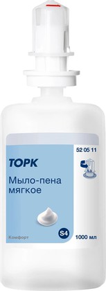 Мыло-пена Tork S4 Мягкое, Комфорт, картридж, 1л 520511