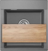 Кухонная мойка Granula Estetica ES-4701, 470x500, кварц, Графит 4701, ГРАФИТ