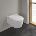 Сиденье с крышкой для унитаза Villeroy & Boch Avento SlimSeat, с функцией автоматического опускания (SoftClosing), со снимаемым сиденьем (QuickRelease), Альпийский белый 9M87S101