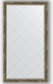 Зеркало Evoform Exclusive-G 930x1680 с фацетом и гравировкой, в багетной раме 70мм, старое дерево с плетением BY 4393
