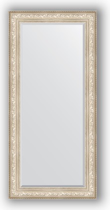 Зеркало Evoform Exclusive 800x1700 с фацетом, в багетной раме 109мм, виньетка серебро BY 3608