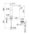 Смеситель для раковины Nobili ABC, высокий, хром AB87128/2CR