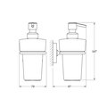 Дозатор для жидкого мыла Ellux Avantgarde настенный, матовый хрусталь, хром AVA 006/ELU 004