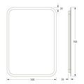 Зеркало с матированием и LED-подсветкой Defesto, 21W, 50x70см, без выключателя, нейтральный белый свет DF 3804