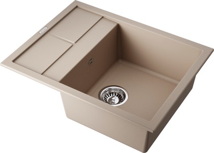 Кухонная мойка Omoikiri Sumi 65-SA с крылом, оборачиваемая, Tetogranit, бежевый 4993672