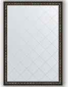 Зеркало Evoform Exclusive-G 1300x1850 с гравировкой, в багетной раме 81мм, чёрный ардеко BY 4483