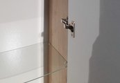Пенал Aquatek Либра 1600x350, 2 двери push-to-open, фасад серый матовый, корпус дуб давос AQ60035-DO-MG