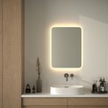 Зеркало с матированием и LED-подсветкой Defesto, 25W, 60x80см, без выключателя, тёплый белый свет DF 3817