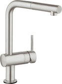 Сенсорный однорычажный кухонный смеситель с L-изливом, суперсталь Grohe MINTA Touch 31360DC0