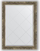 Зеркало Evoform Exclusive-G 730x1010 с фацетом и гравировкой, в багетной раме 70мм, старое дерево с плетением BY 4178