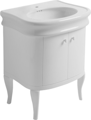 Тумба под раковину Simas Lante 70, деревянная, белый глянцевый LAM70 bi