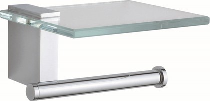 Держатель туалетной бумаги VitrA Diagon со стеклянной полкой, хром A44442EXP