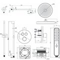 Комплект для душа AQUAme, встраиваемый, термостат, чёрный матовый AQM8401MB