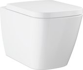 Подвесной унитаз Grohe BauEdge Ceramic безободковый, быстросъёмное сиденье с микролифтом, альпин-белый 106740SH00