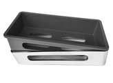 Полка для ванной Bemeta Cytro 279x139, съёмная вставка, ABS-пластик, серый / хром 102308226