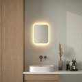 Зеркало с матированием и LED-подсветкой Defesto, 15W, 40x50см, ИК-выключатель, тёплый белый свет DF 3811R