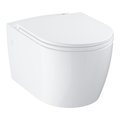 Подвесной унитаз Grohe Bau Ceramic безободковый, быстросъёмное сиденье с микролифтом, альпин-белый 103860SH00
