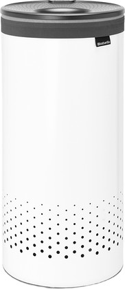 Бак для белья Brabantia 35л, круглый, с мешком, с пластиковой крышкой, белый 304866