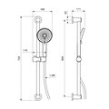 Набор смесителей для ванны Aquatek Лугано Set 3в1, с душевым гарнитуром (AQ1710CR+AQ1740CR+AQ2022CR), хром AQ1730CR