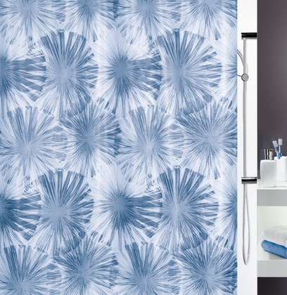 Штора для ванной Spirella Liola, 180x200см, текстиль, голубой 1017920