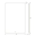Зеркало с матированием и LED-подсветкой Defesto, 38W, 80x120см, сенсорный выключатель, нейтральный белый свет DF 3810S