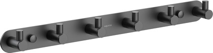 Планка с 6 крючками Aquatek Европа, чёрный матовый AQ4124MB