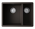 Кухонная мойка Omoikiri Kata 55-2-U-ES, с двумя чашами, подстольный монтаж, Artgranit, espresso 4997500