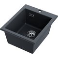 Кухонная мойка Omoikiri Omishima 41 BL Matt Natceramic, врезной монтаж, чёрный матовый 4997482
