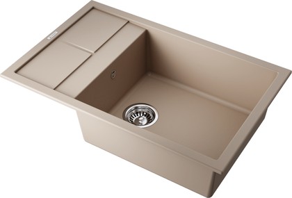 Кухонная мойка Omoikiri Sumi 78-LB-SA, с крылом, оборачиваемая, Tetogranit, бежевый 4993721