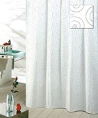 Штора для ванной Grund Spirale, 180x200см, полиэстер, белый 3016.98.032
