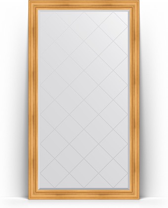 Зеркало Evoform Exclusive-G Floor 1140x2040 пристенное напольное, с гравировкой, в багетной раме 99мм, травлёное золото BY 6367
