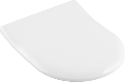 Сиденье с крышкой для унитаза Villeroy & Boch Avento SlimSeat, с функцией автоматического опускания (SoftClosing), со снимаемым сиденьем (QuickRelease), Альпийский белый 9M87S101